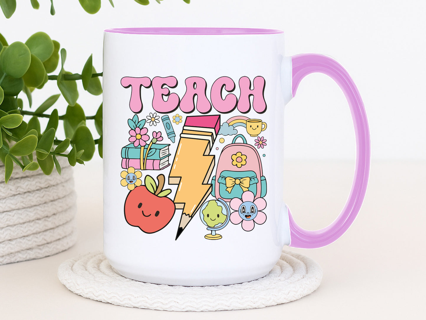 Teach, Groovy Teacher Day Sublimation Design