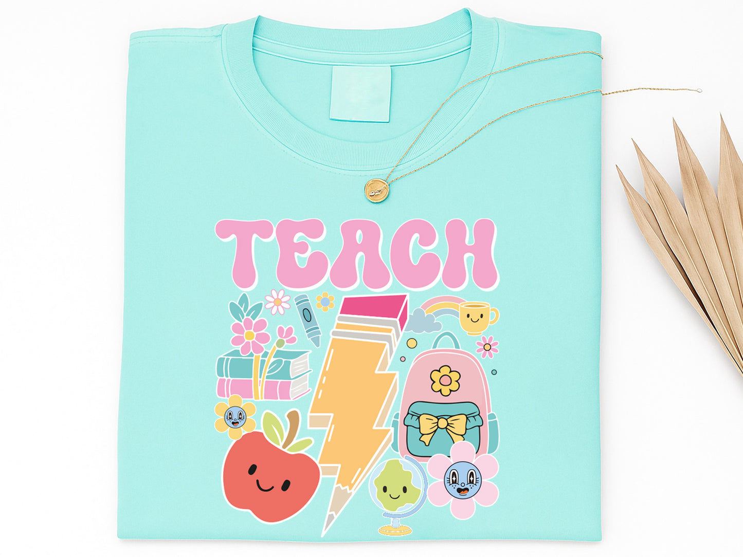 Teach, Groovy Teacher Day Sublimation Design
