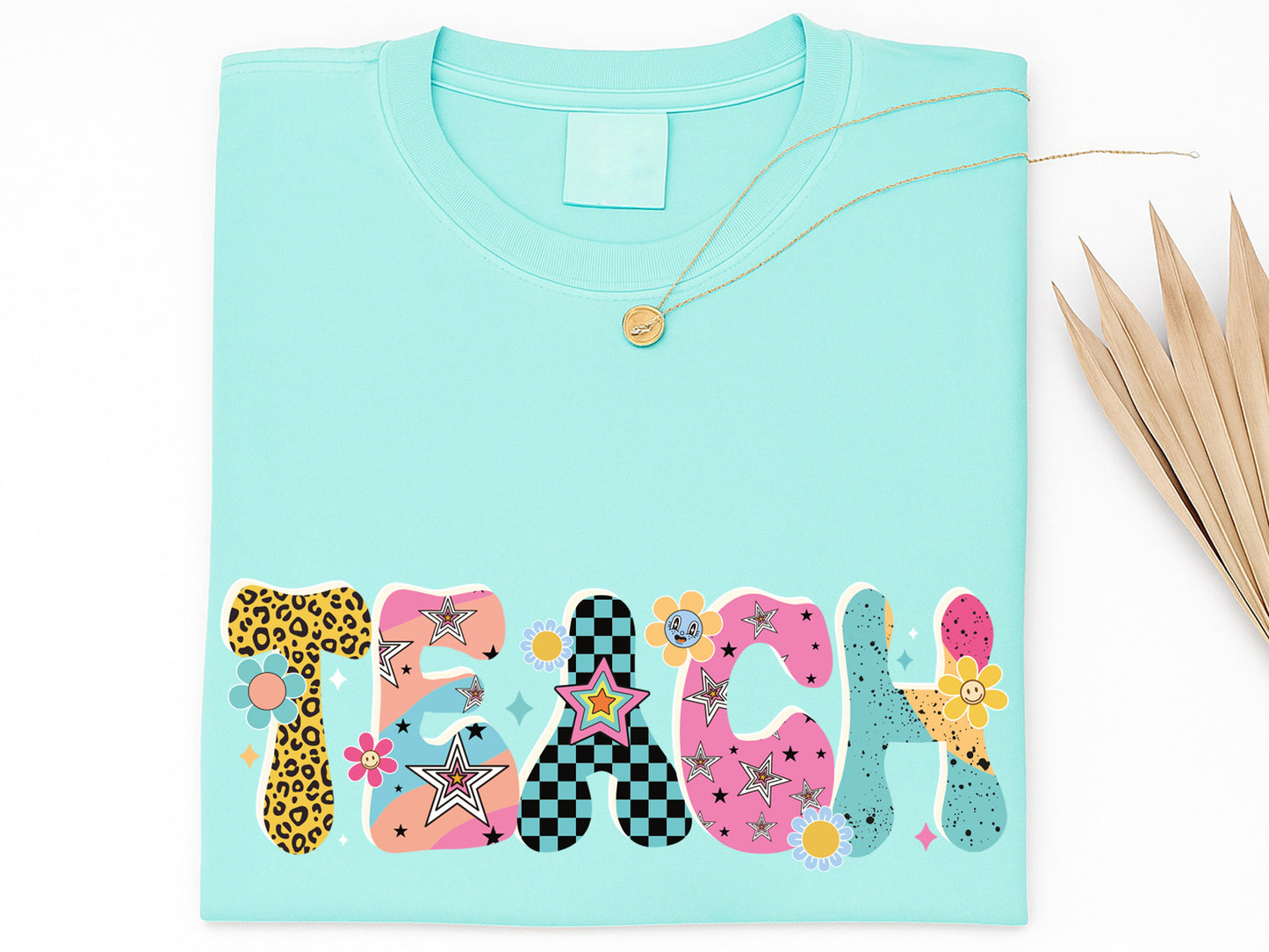 Teach, Groovy Teacher Gift Sublimation PNG
