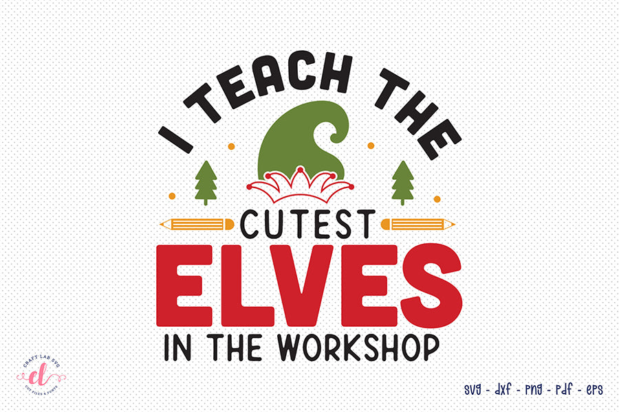 Teacher Christmas Shirt SVG Design