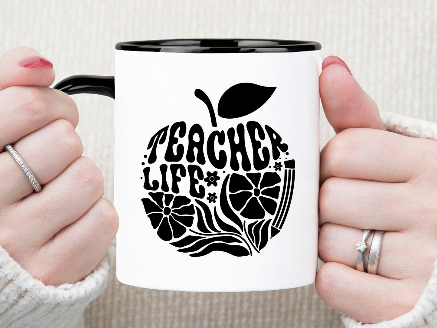 Teacher Life Boho Floral SVG Design