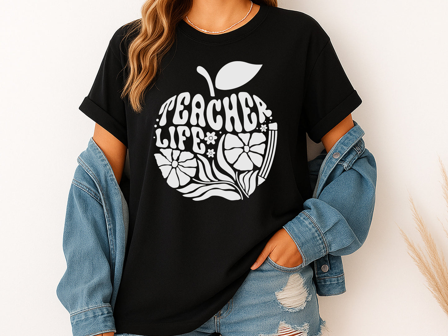Teacher Life Boho Floral SVG Design