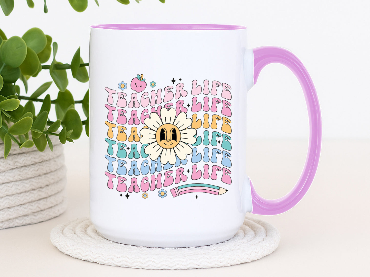 Teacher Life Groovy Sublimation Print