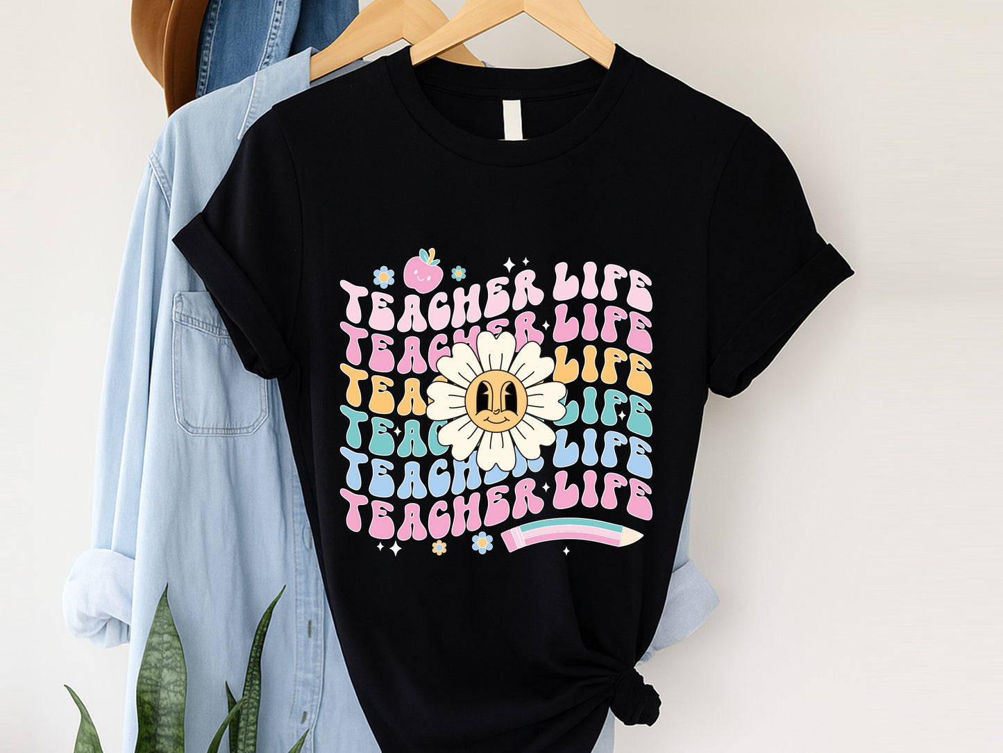 Teacher Life Groovy Sublimation Print