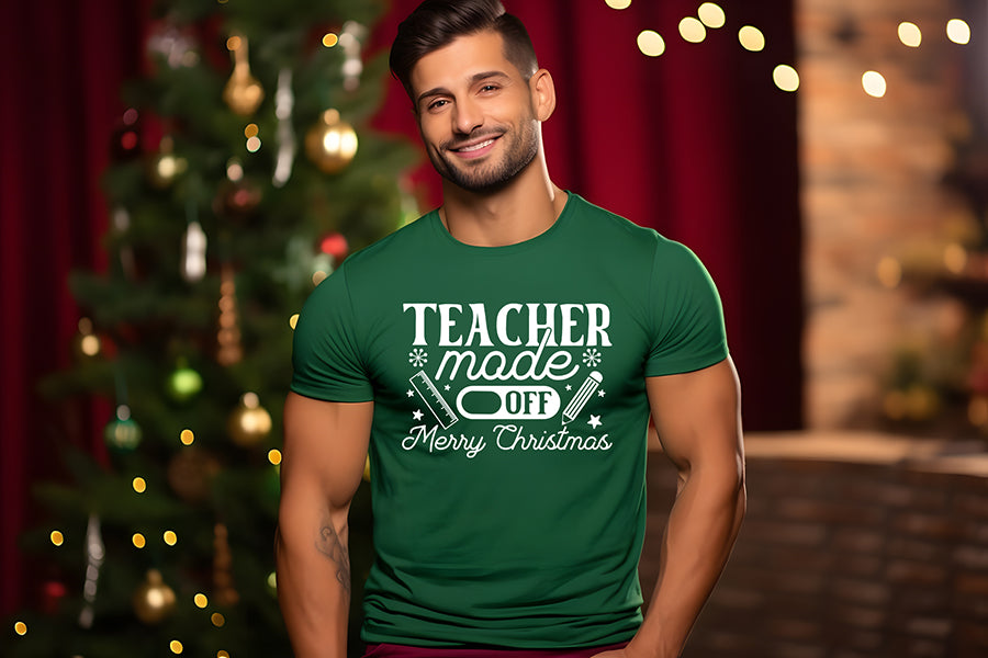 Teacher Mode off Merry Christmas Shirt SVG
