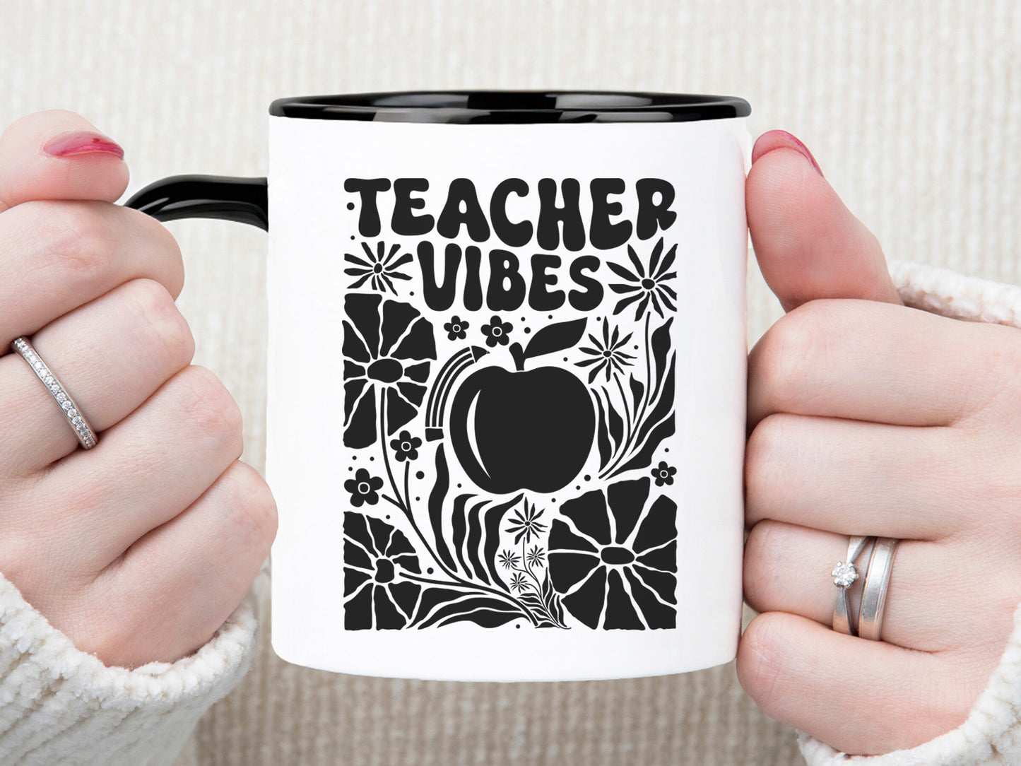 Teacher Vibes Boho Floral SVG for Cricut