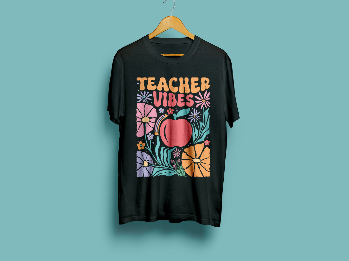 Teacher Vibes Boho Floral SVG for Cricut