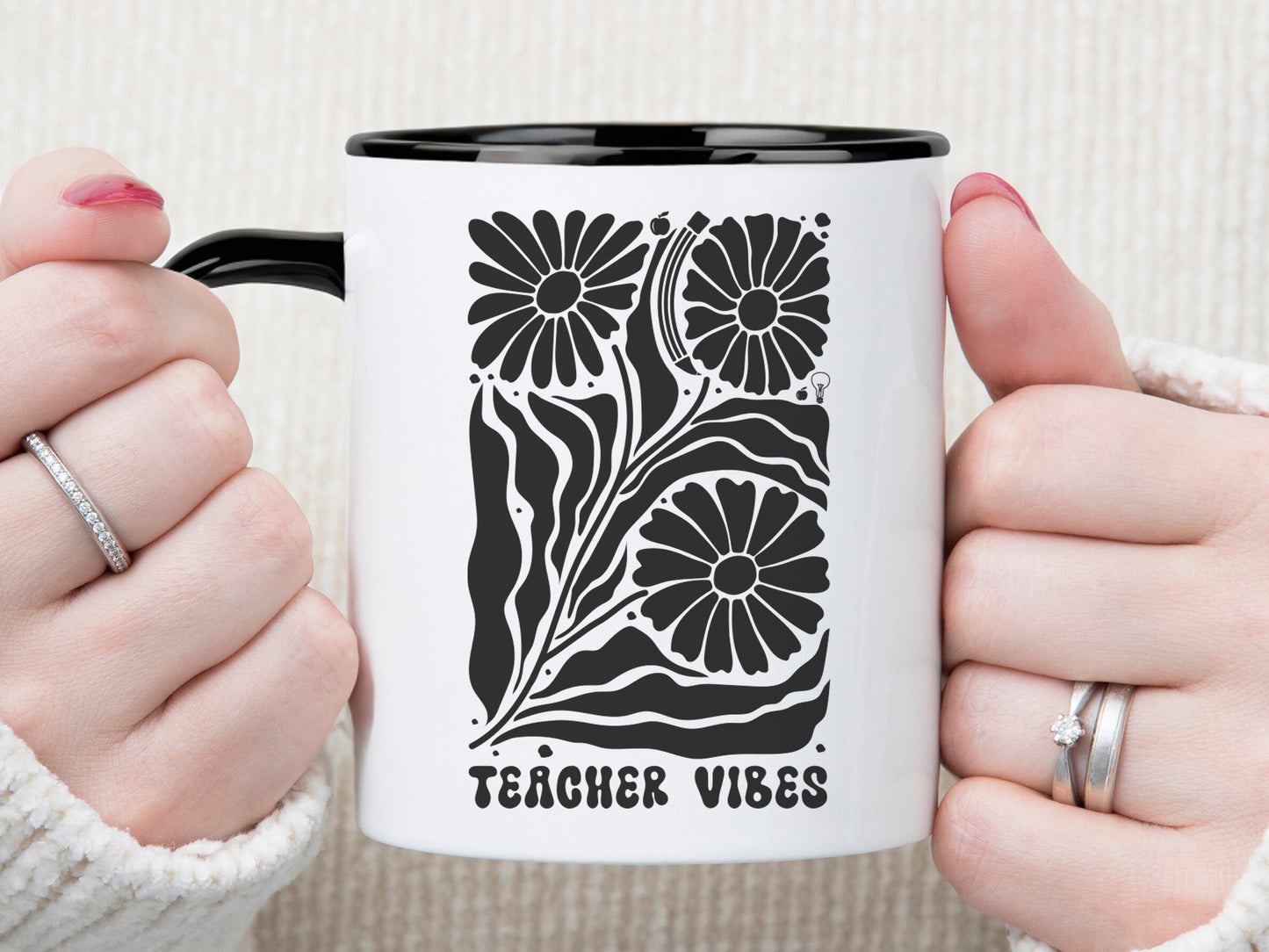 Teacher Vibes Boho Flower SVG Funny