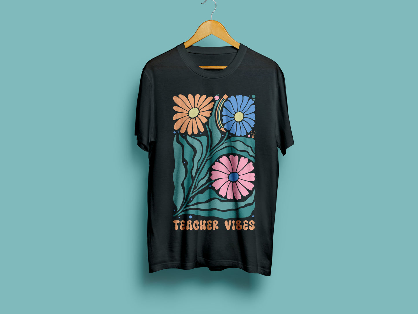 Teacher Vibes Boho Flower SVG Funny