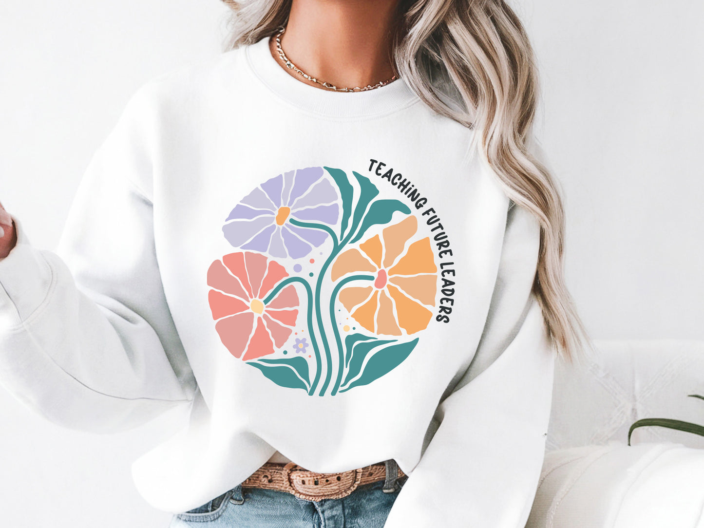 Teaching Future Leaders, Teacher Boho Floral SVG
