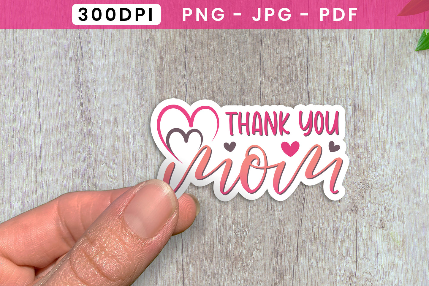 Thank You Mom, Cute Mothers Day Sticker