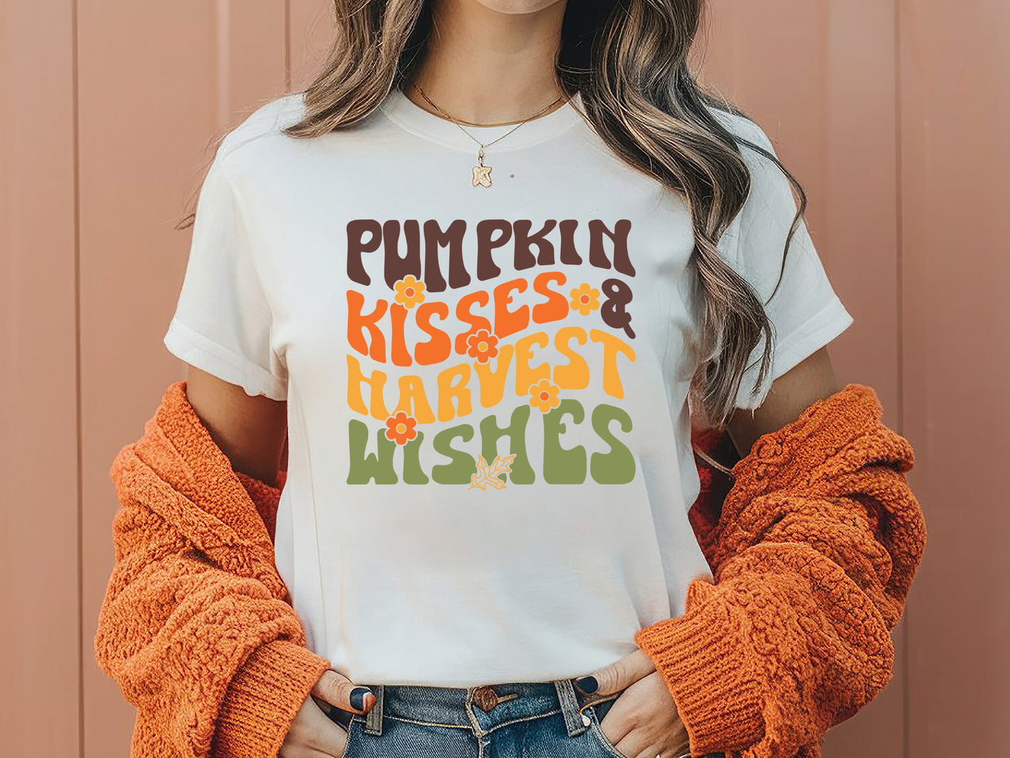 Thanksgiving SVG File - Pumpkin Kisses & Harvest Wishes