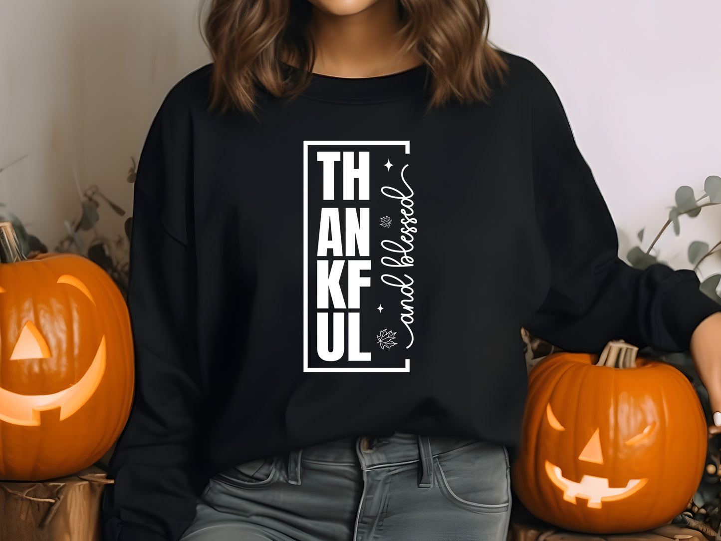 Thanksgiving SVG Graphic - Thankful and Blessed