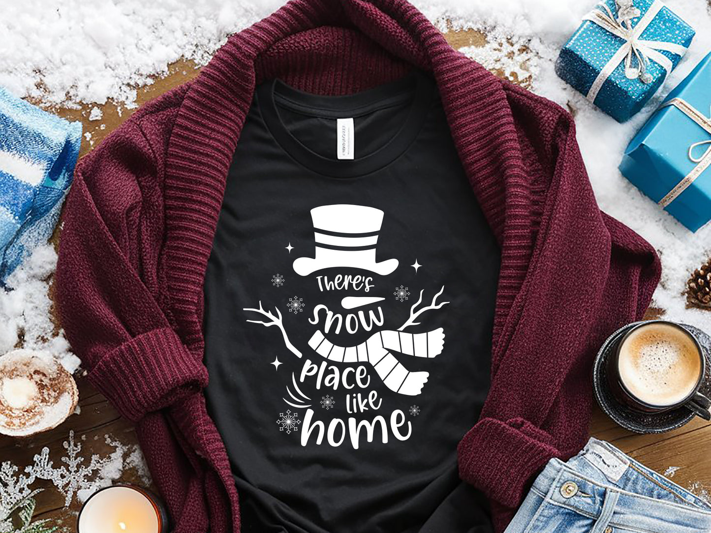 There's Snow Place Like Home - Snowman Quote SVG