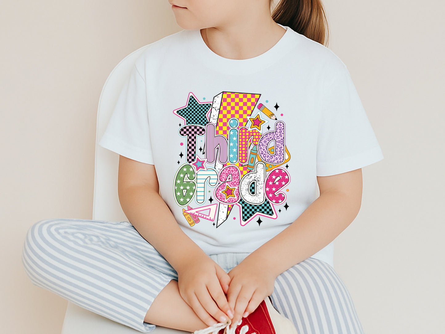 Third Grade, Preppy Back to School Sublimation