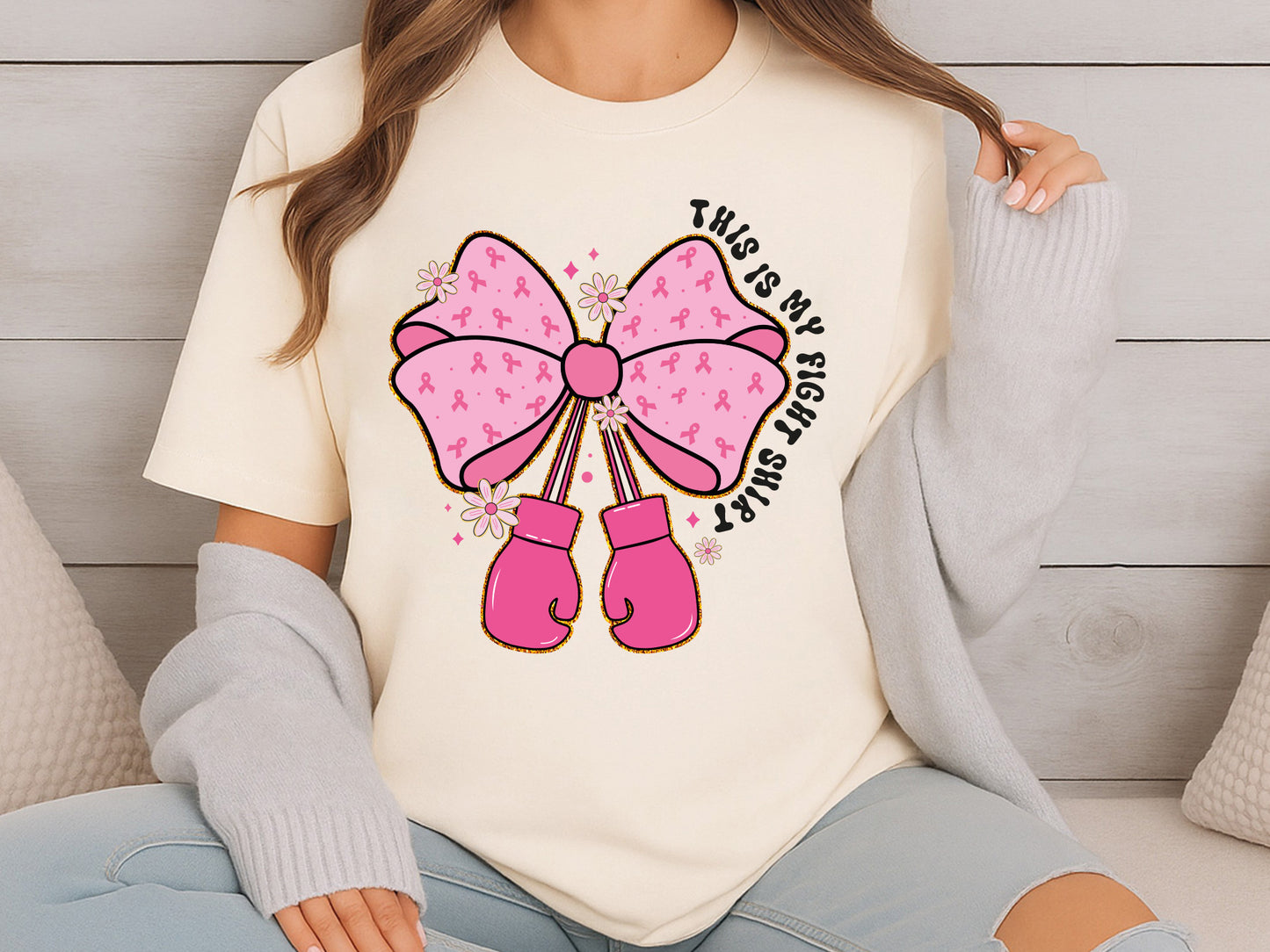 This is My Fight Shirt, Preppy Breast Cancer Sublimation