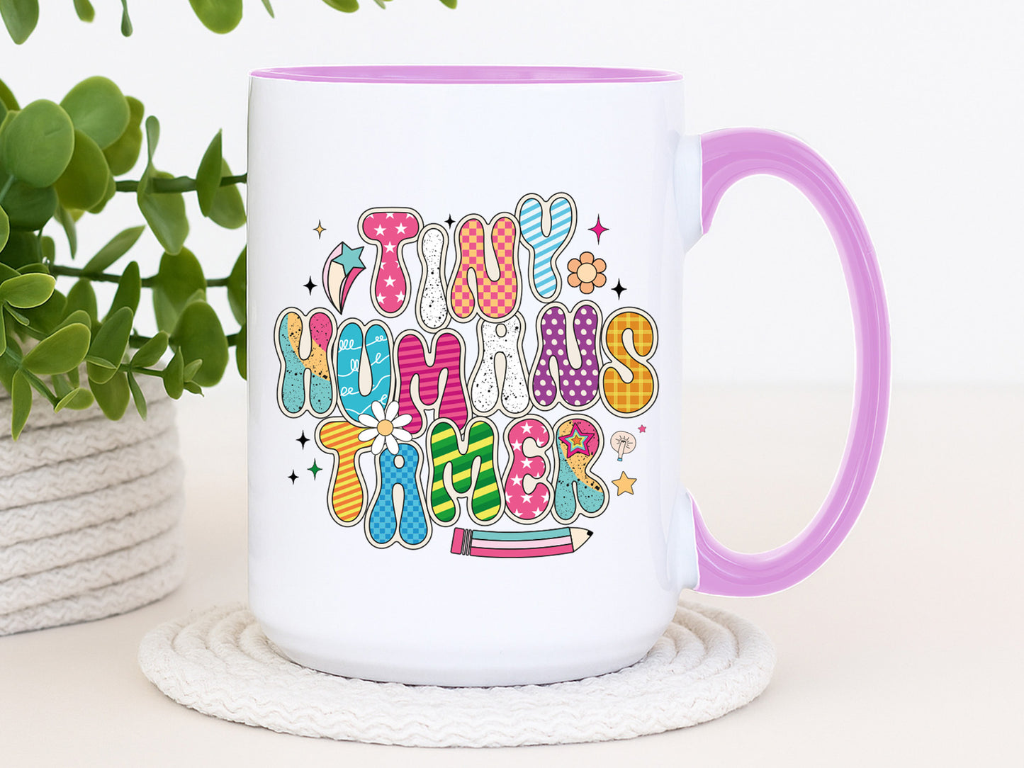 Tiny Human Tamer, Groovy Teacher PNG Sublimation