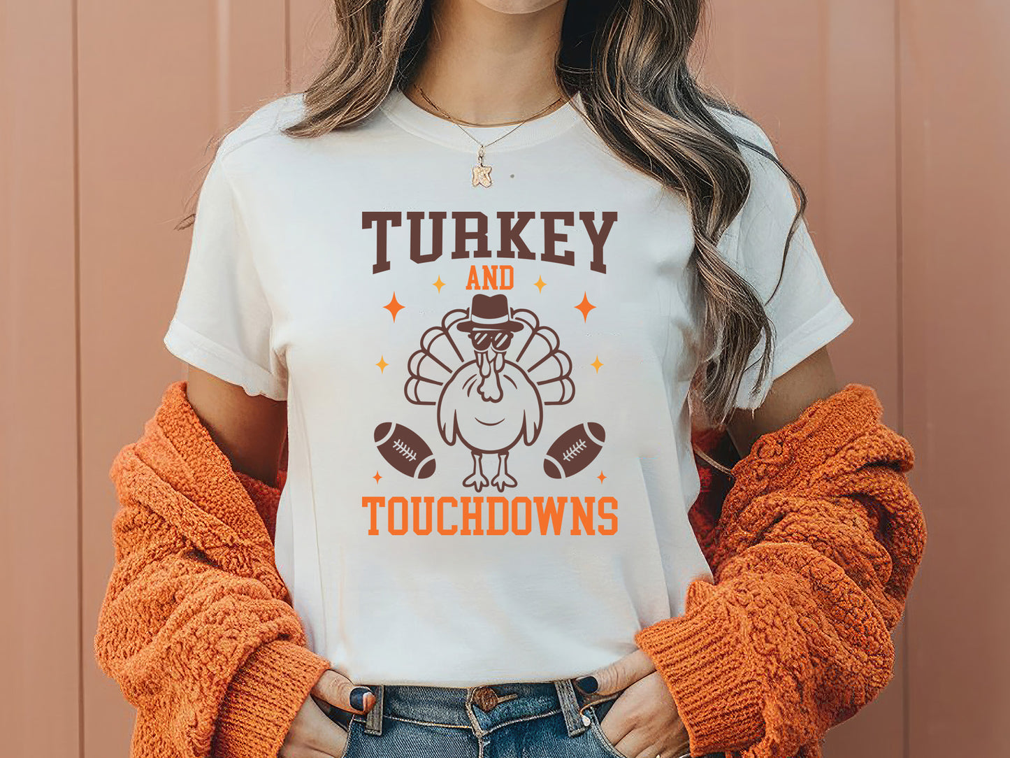 Turkey and Touchdowns - Thanksgiving Graphic SVG