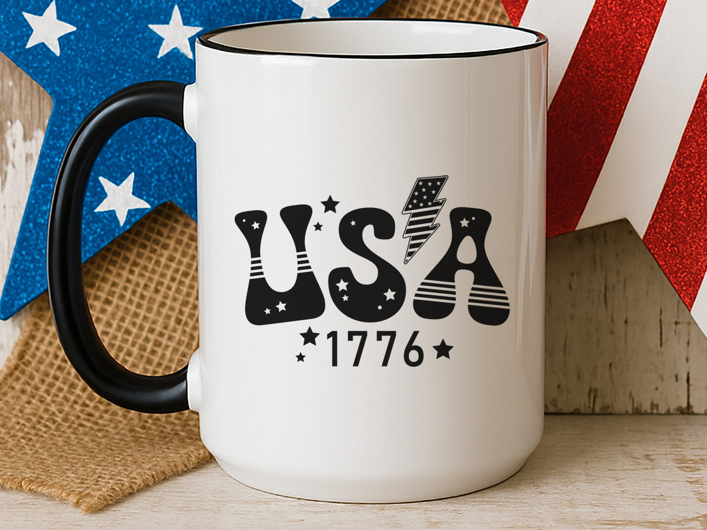 USA 1776, Retro 4th of July SVG Vector