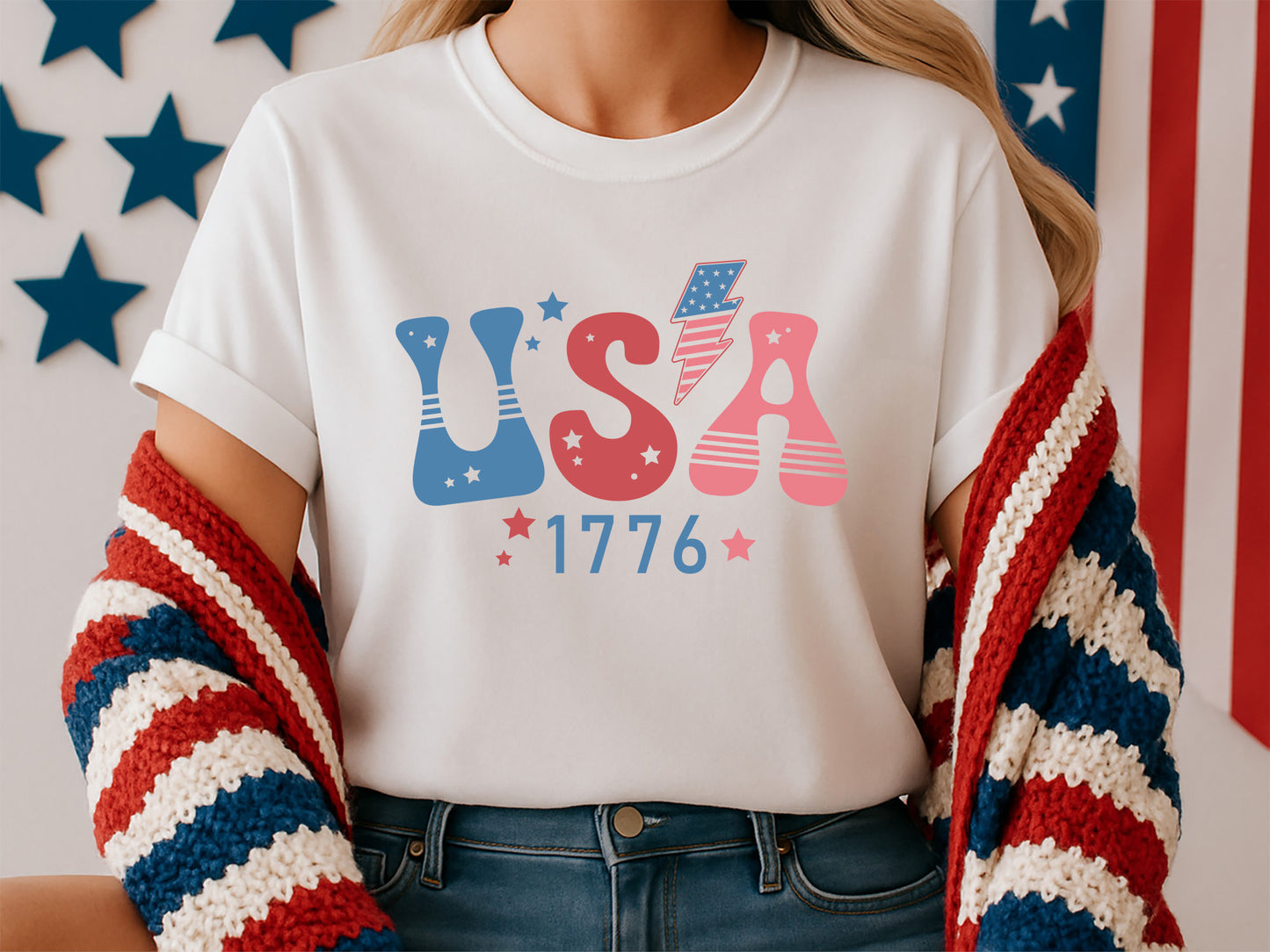 USA 1776, Retro 4th of July SVG Vector