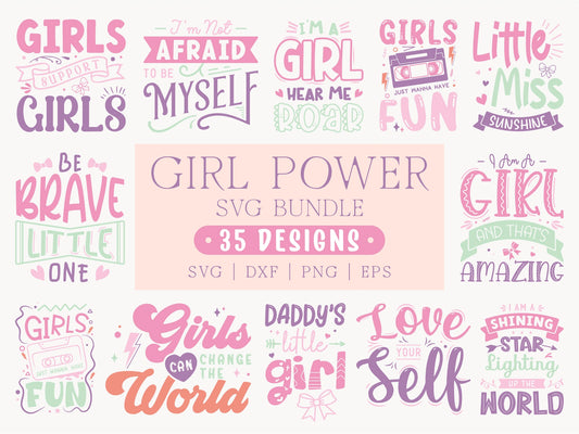 Girl Power SVG Cut Files Bundle