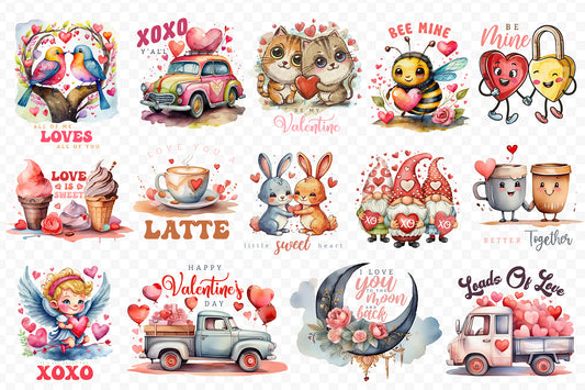 Valentines Day Sublimation PNG Bundle