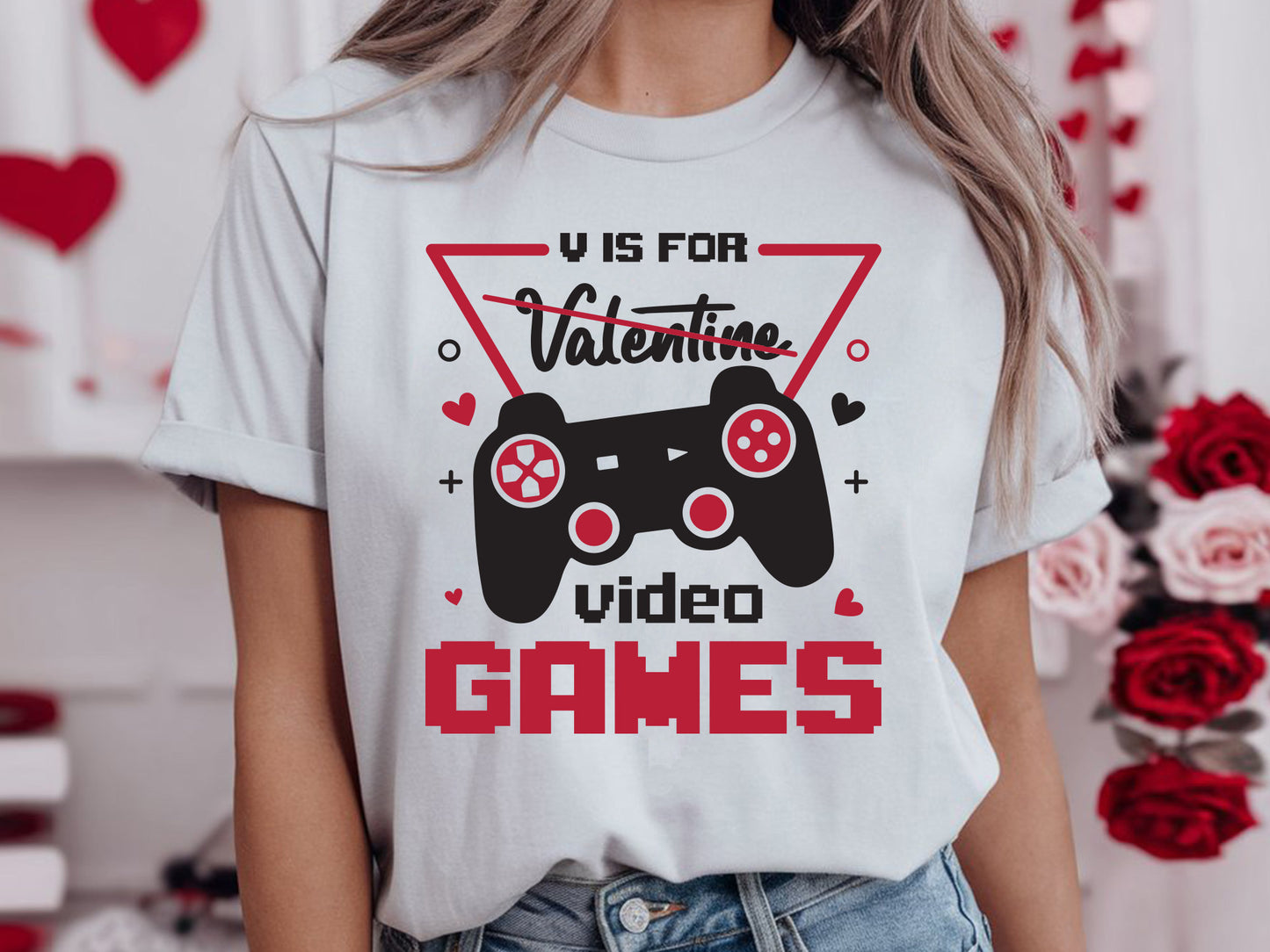 V is for Valentine Video Games SVG Vector