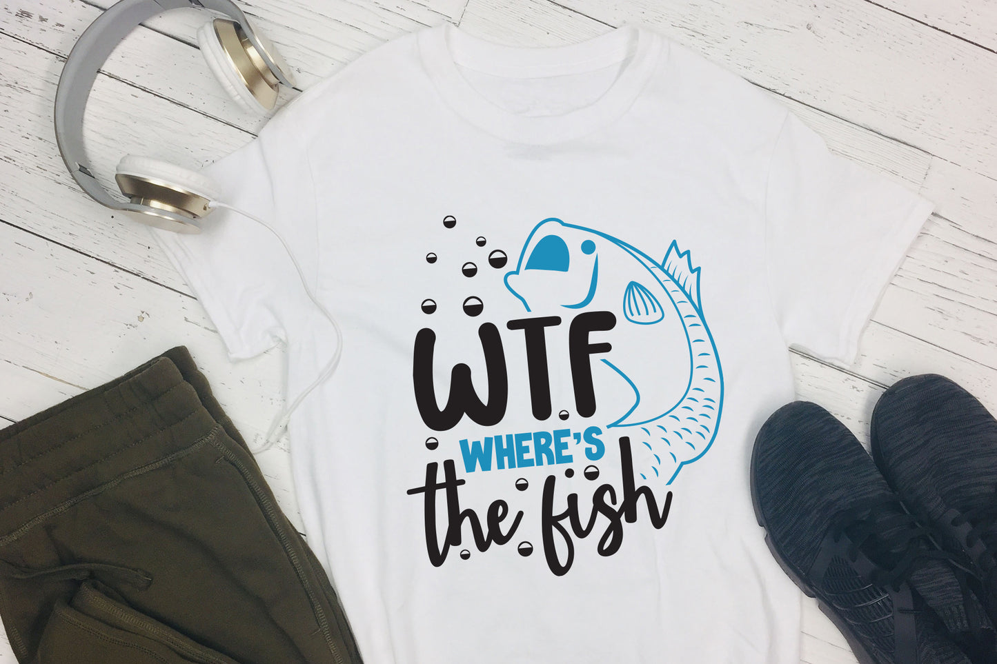 WTF Where's the Fish, Funny Fishing SVG