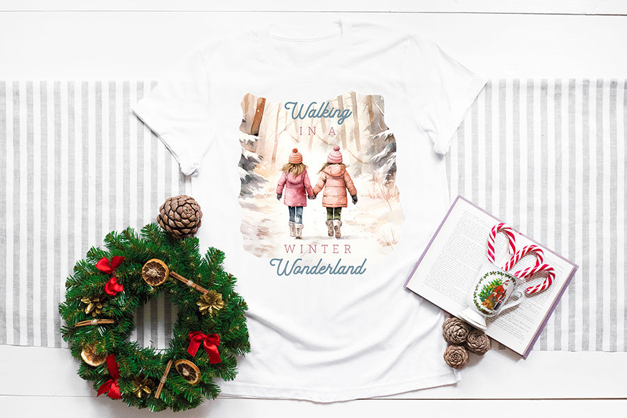 Walking in a Winter Wonderland - Sublimation Tshirts Design