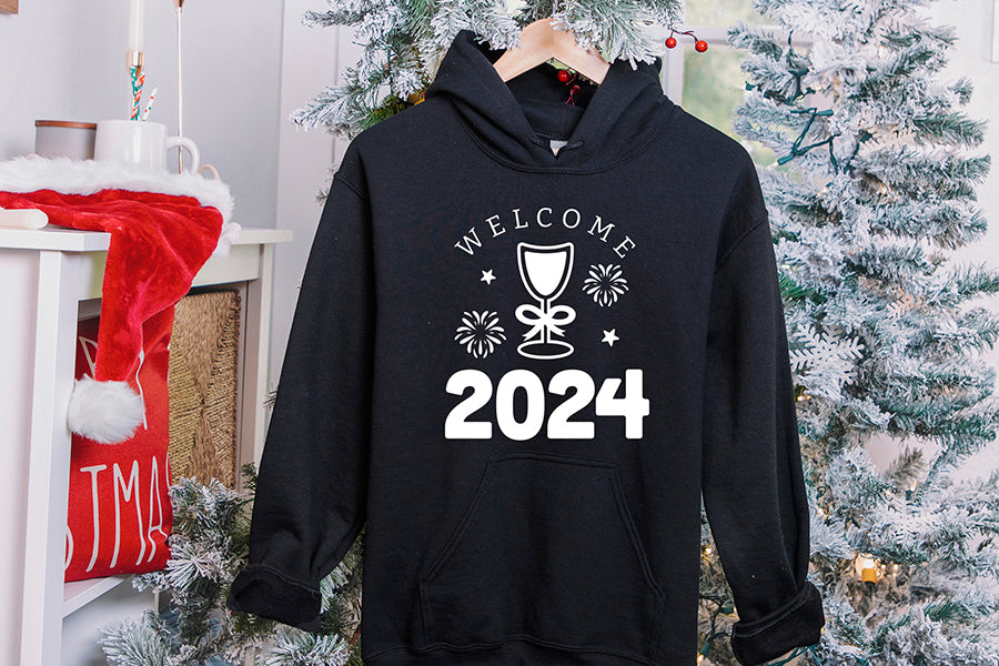 Welcome 2024 SVG, New Years T Shirt Design