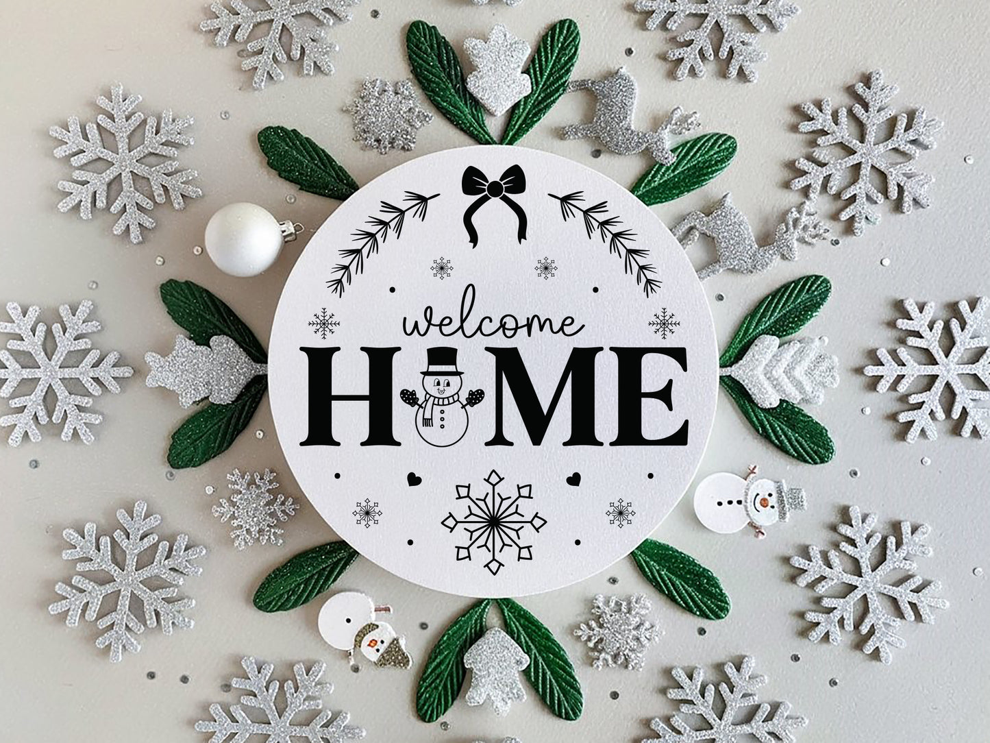 Welcome Home - Winter Sign SVG Cut File