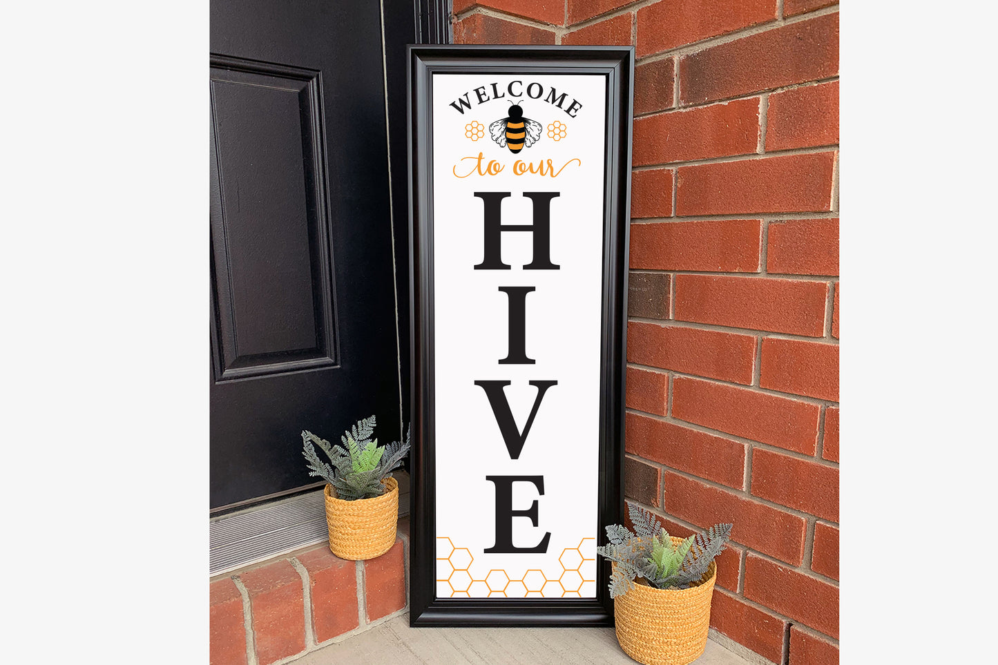 Welcome to Our Hive, Bee Porch Sign SVG