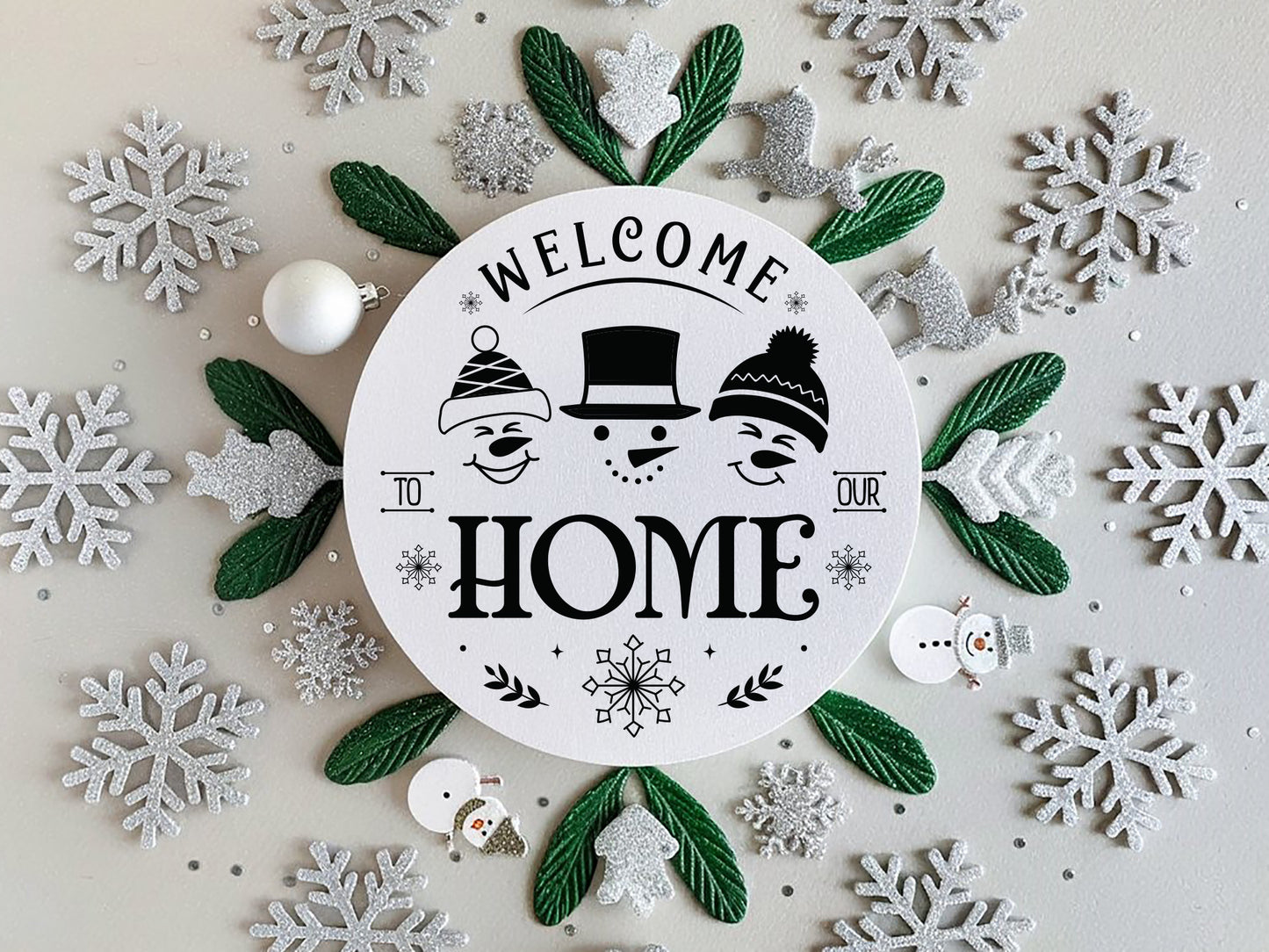 Welcome to Our Home - Winter Sign Making SVG