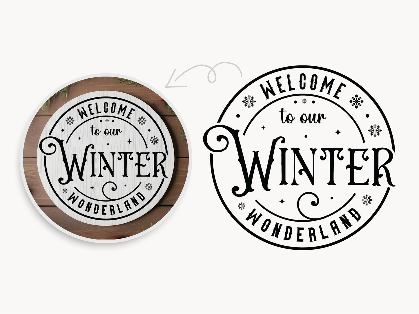 Welcome to Our Winter Wonderland Sign SVG Design