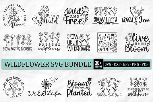 Wildflower Quotes SVG Bundle