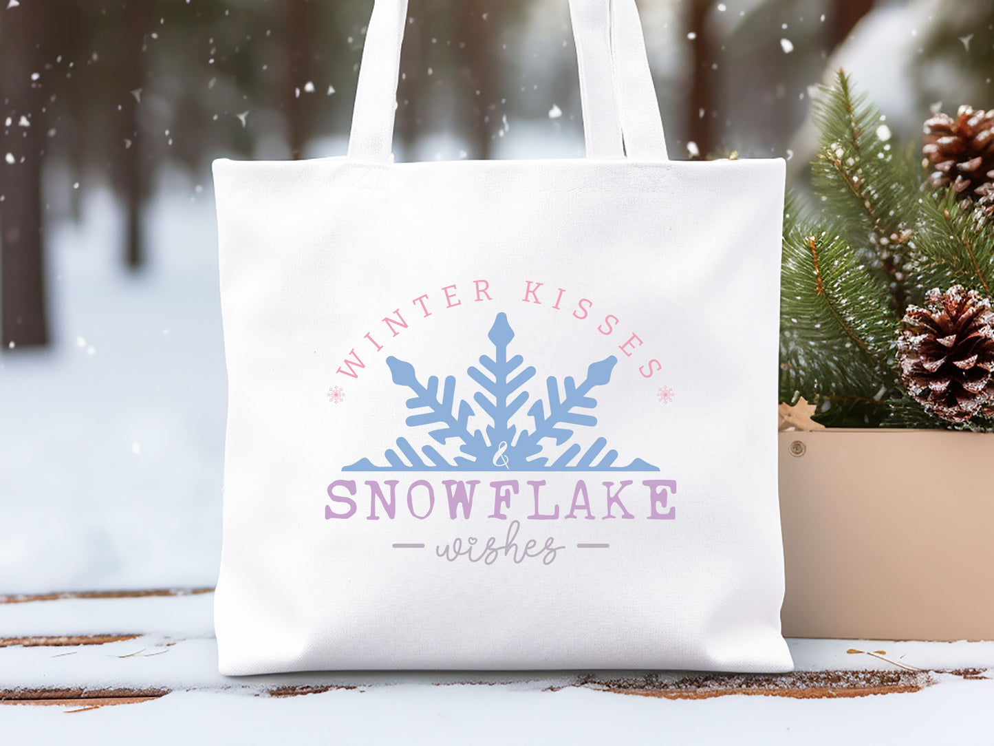 Winter Kisses and Snowflake Wishes SVG