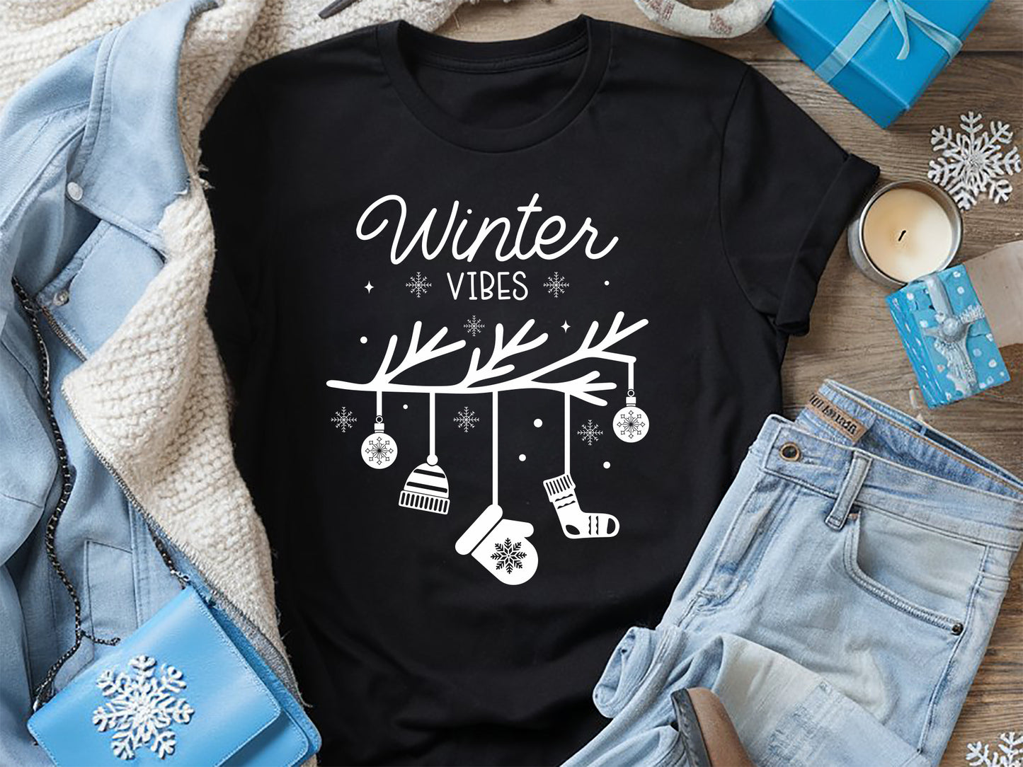 Winter Vibes Design SVG