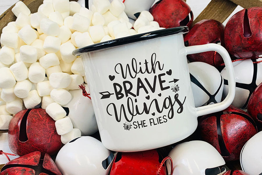 With Brave Wings She Flies - Butterfly SVG Cut File