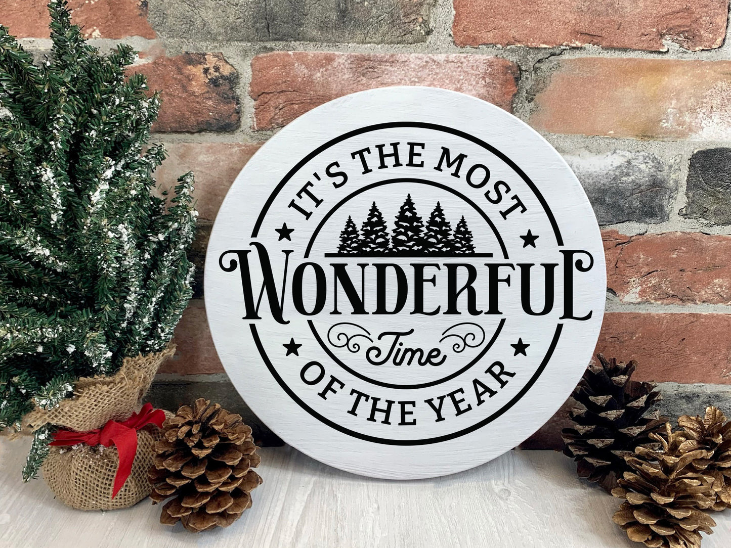 Wonderful Time of the Year - Christmas Farmhouse Sign SVG