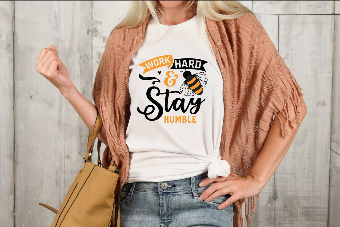 Work Hard and Stay Humble, Cute Bee SVG