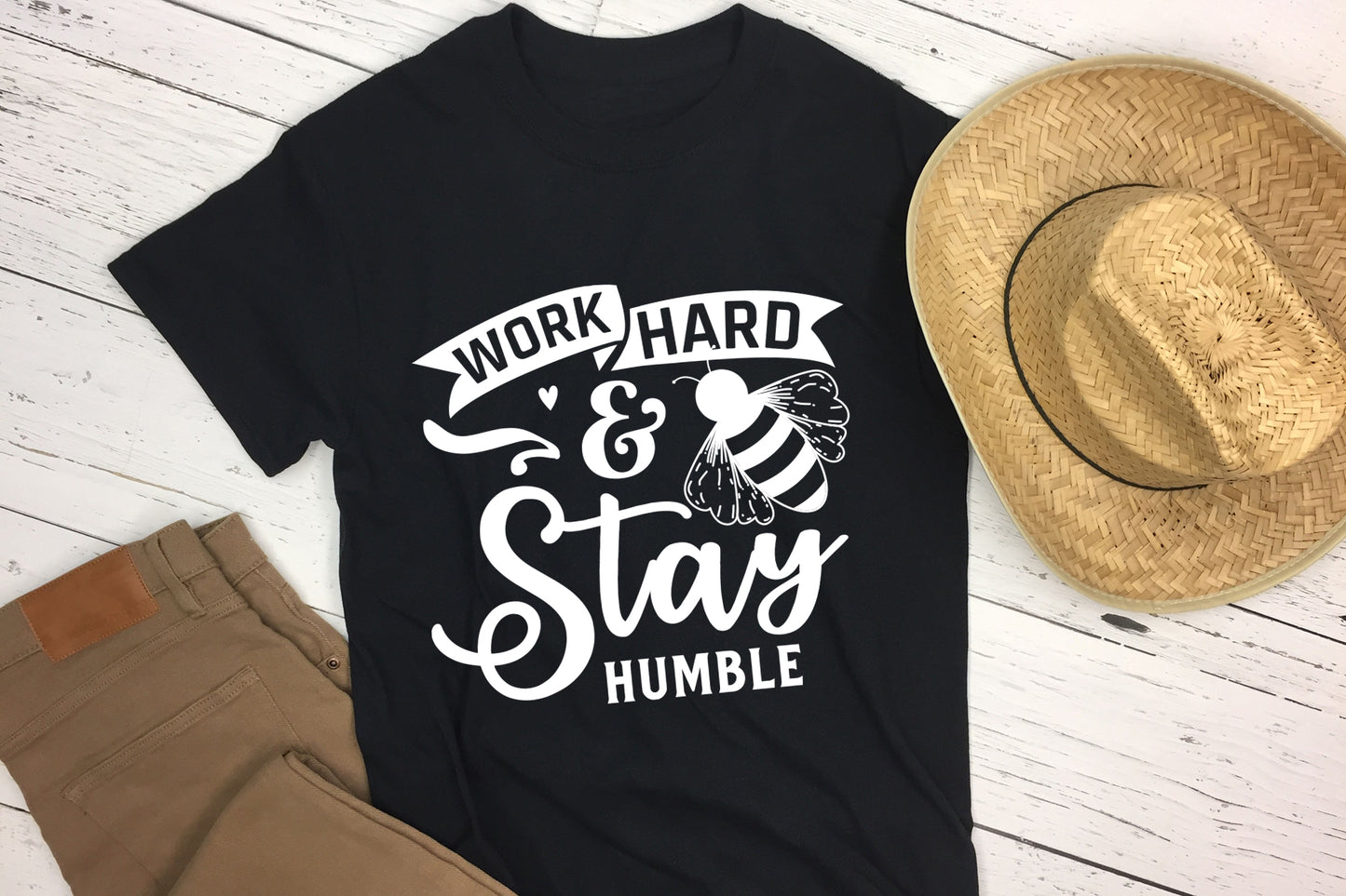 Work Hard and Stay Humble, Cute Bee SVG