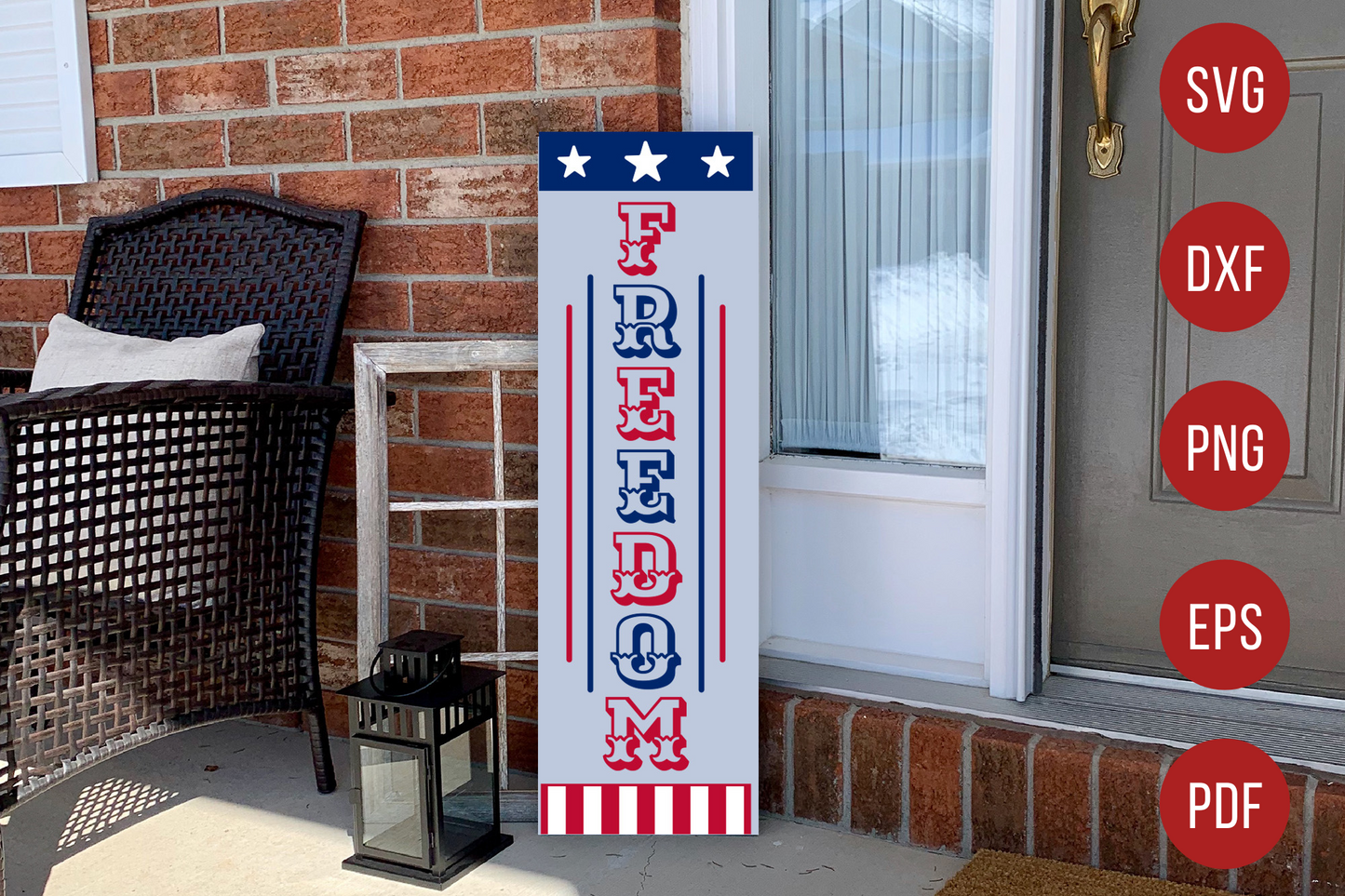 4th of July Porch Sign SVG | Freedom SVG