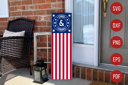 4th of July Porch Sign SVG, Stars & Stripes SVG