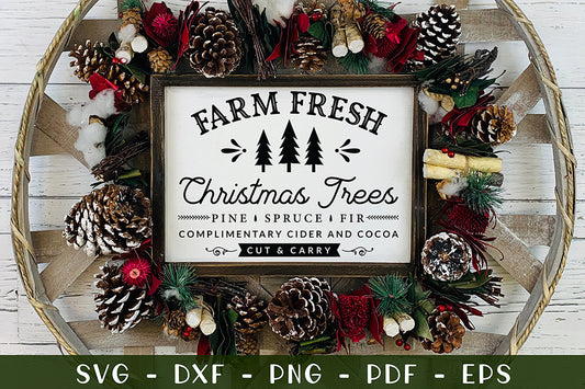 Farmhouse Christmas Sign SVG Design