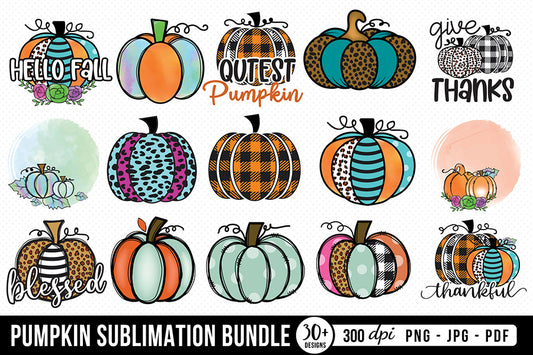 Pumpkin PNG Sublimation Bundle