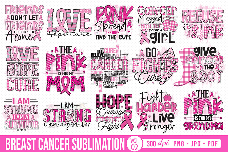 Breast Cancer Sublimation Bundle Vol.2