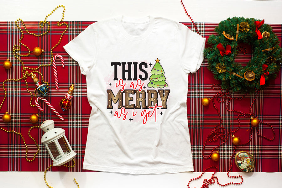 This is As Merry As I Get, Funny Christmas PNG