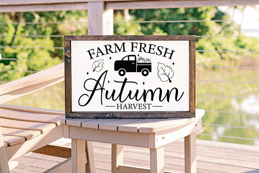Fall Sign SVG, Farm Fresh Autumn Harvest