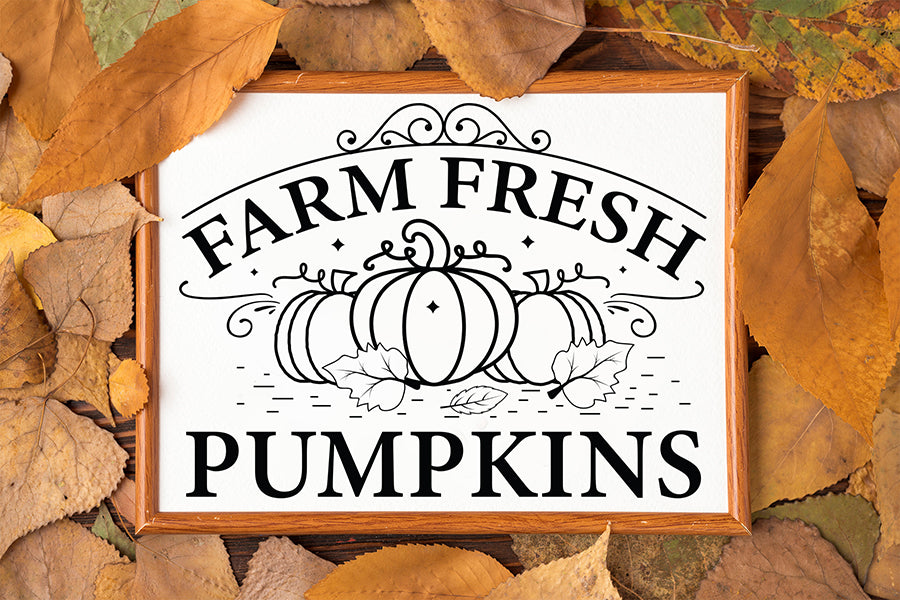 Farm Fresh Pumpkins SVG | Fall Sign SVG