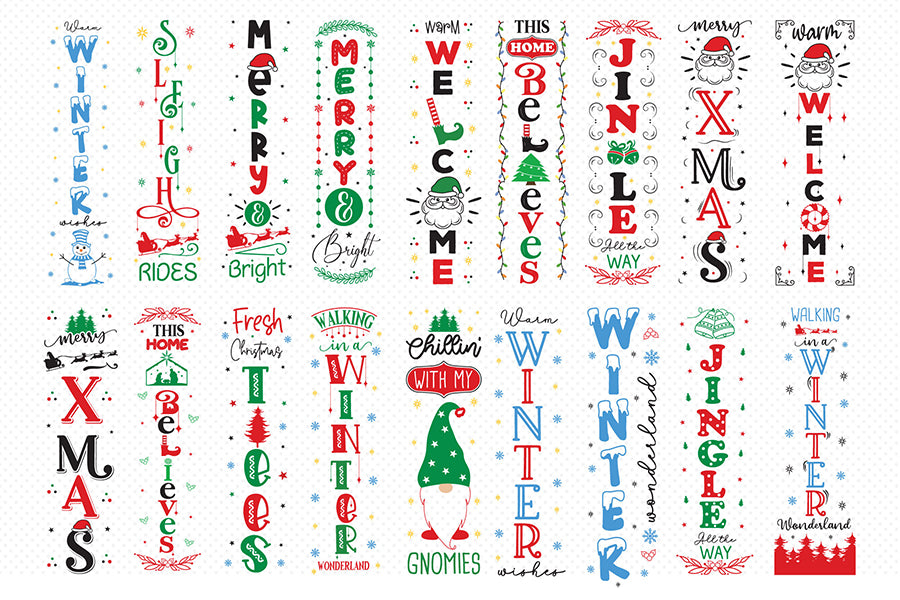 Christmas Porch Sign SVG Mega Bundle